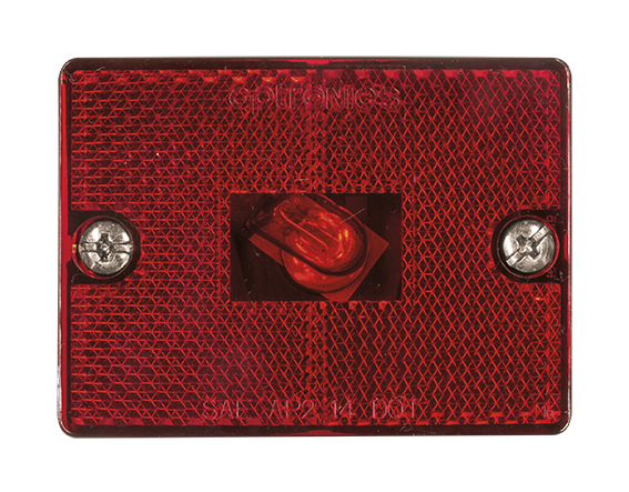 Luz roja lateral y reflector