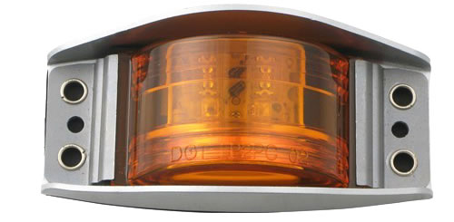 Luz LED ámbar lateral con base metálica