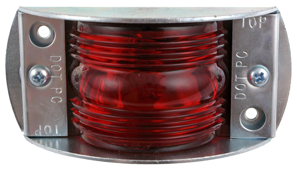 Luz roja lateral con base metálica