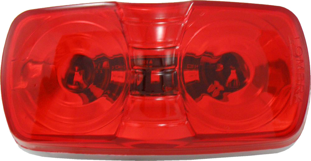 Luz roja rectangular doble óptico