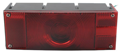 Luz roja rectangular izquierda