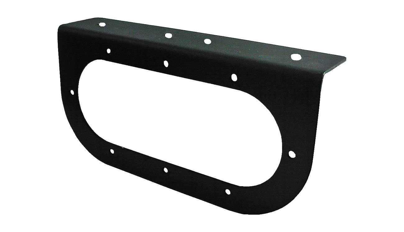 Soporte de lámina negra para luz oval de 6"