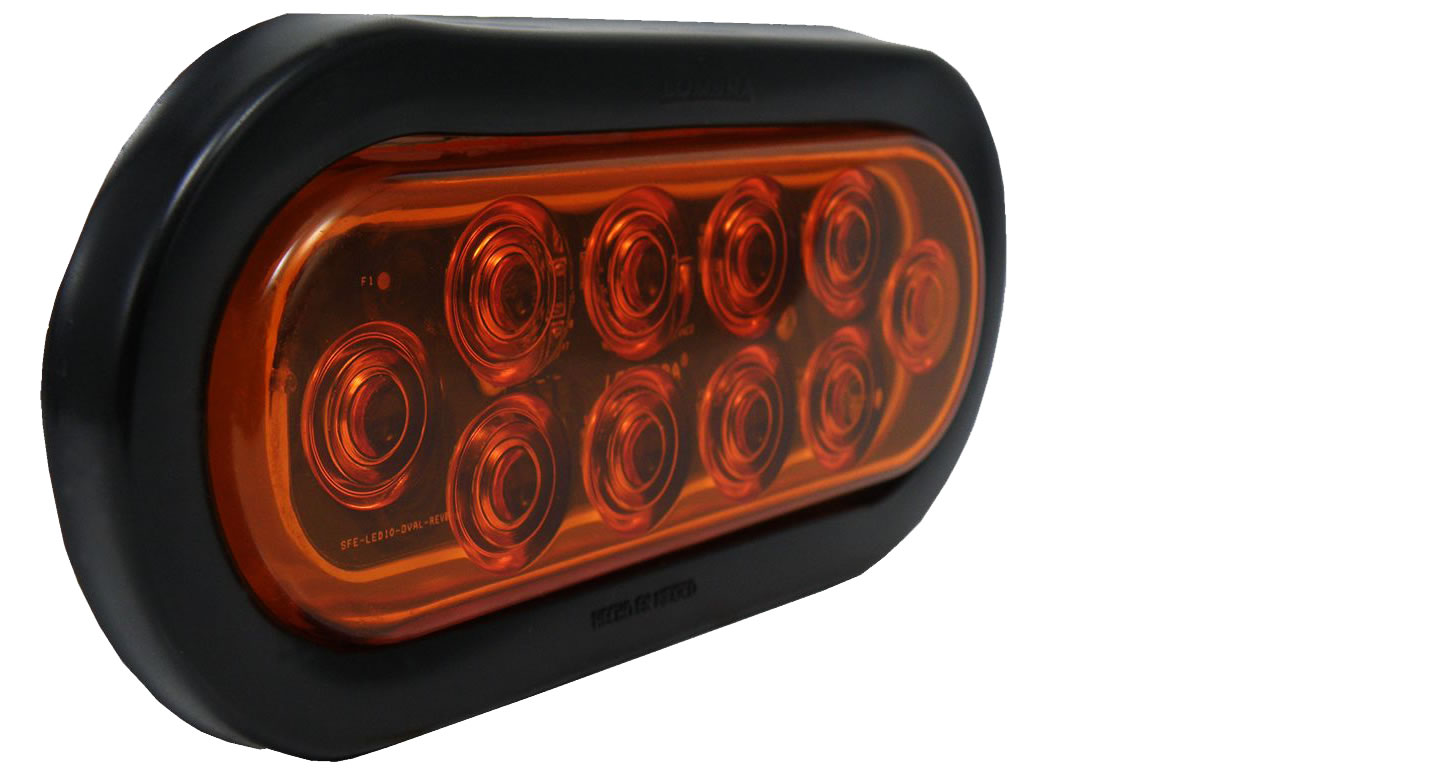 Luz ámbar de 6" con 10 LED's forma oval sellada