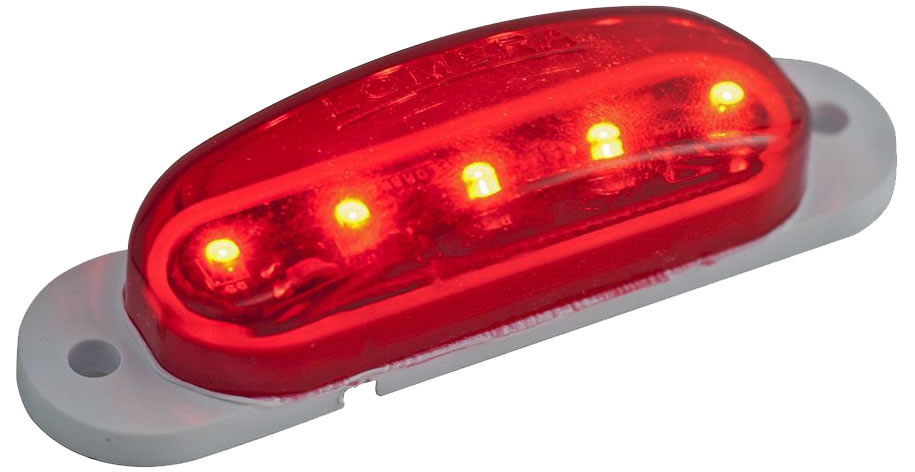 Luz curvita roja de 5 LED´s