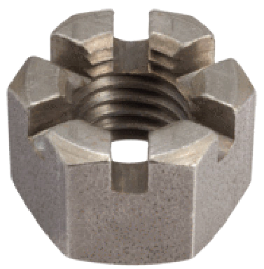 Tuerca castillo 3/49" para tornillo central | Tuerca castillo 3/4" para tornillo central