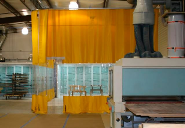 Cortina industrial de vinil